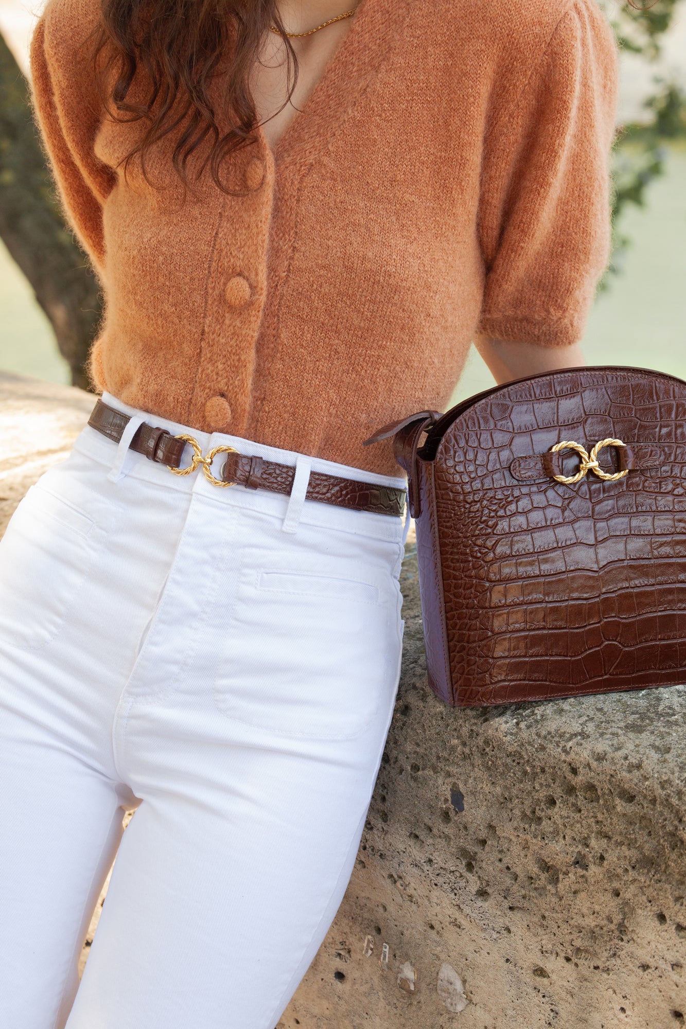 CEINTURE AIMÉE CROCO CHOCOLAT - Image 10
