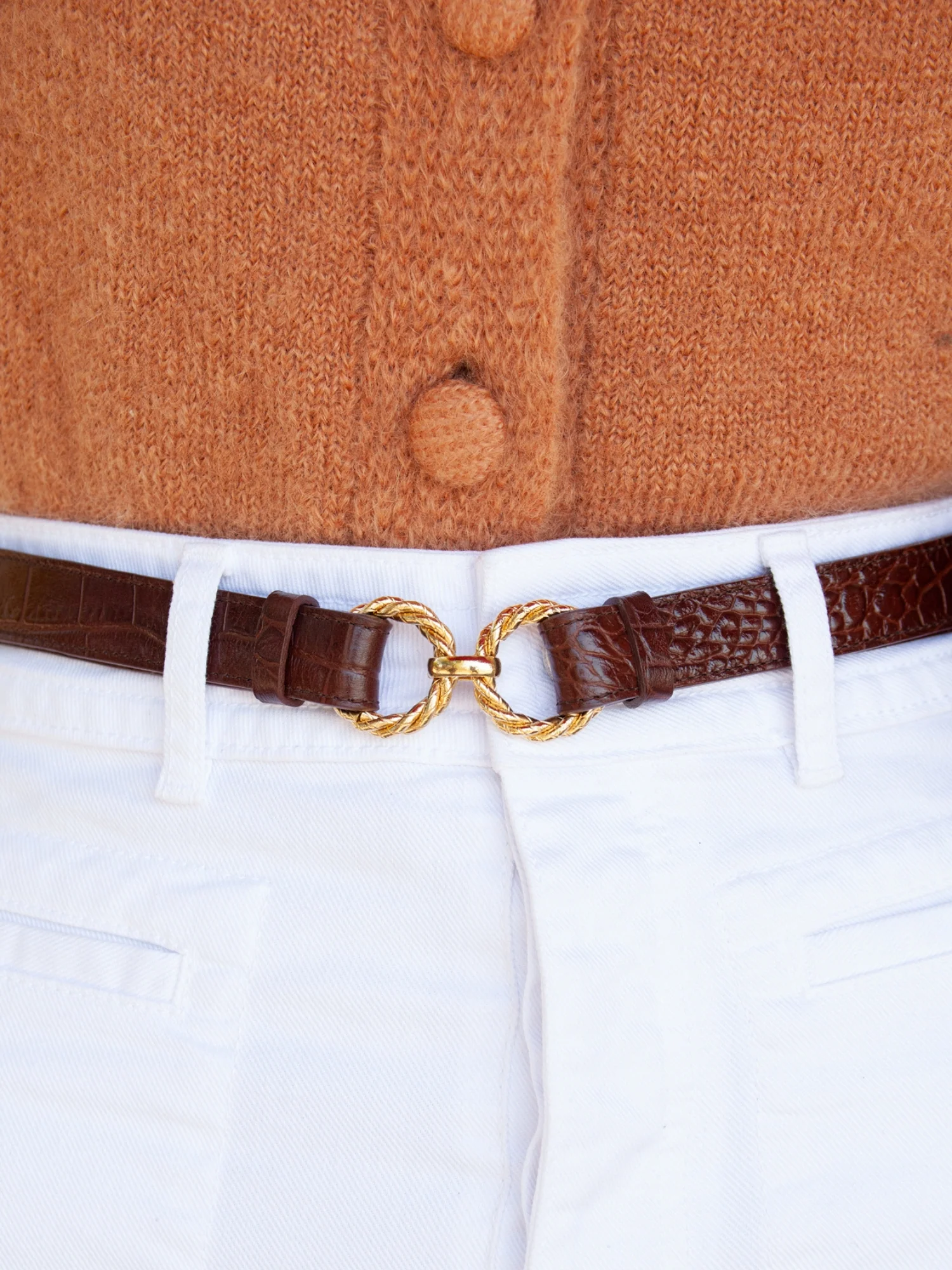 CEINTURE AIMÉE CROCO CHOCOLAT - Image 12