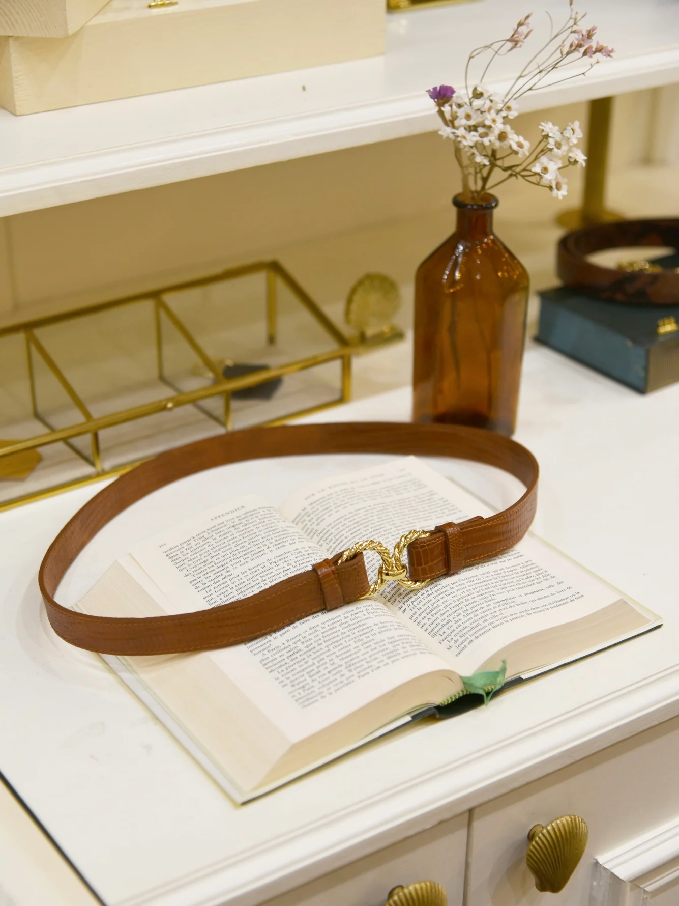 CEINTURE AIMÉE LÉZARD CAMEL - Image 3