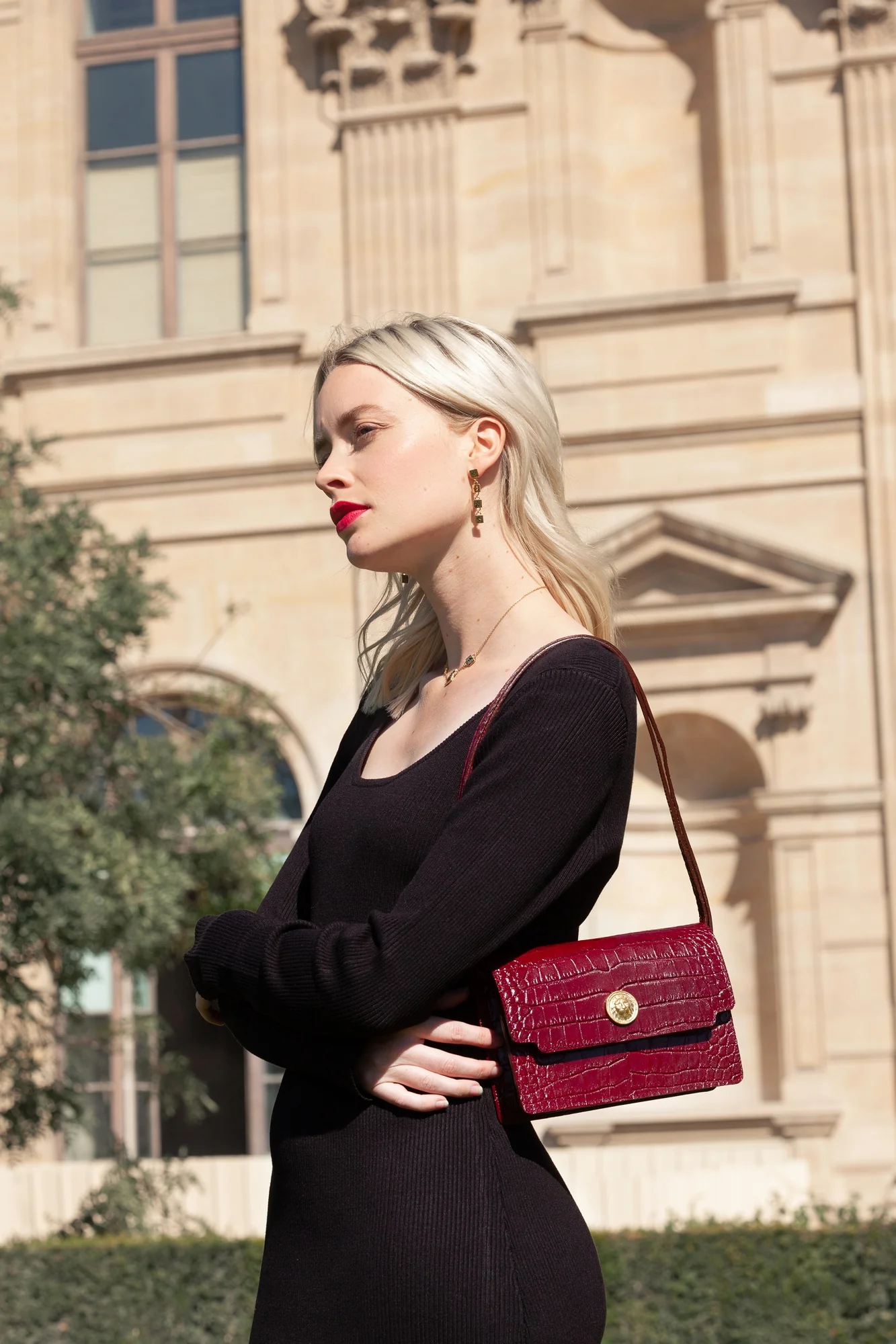 SAC LÉO CROCO BORDEAUX - Image 7