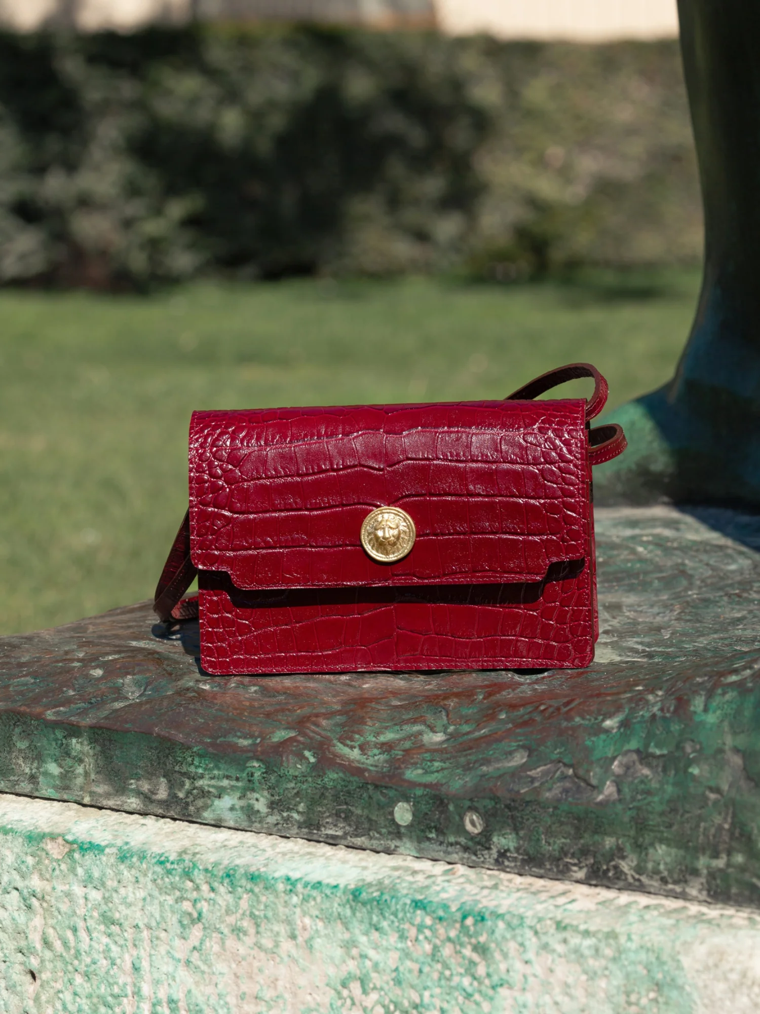 SAC LÉO CROCO BORDEAUX - Image 8