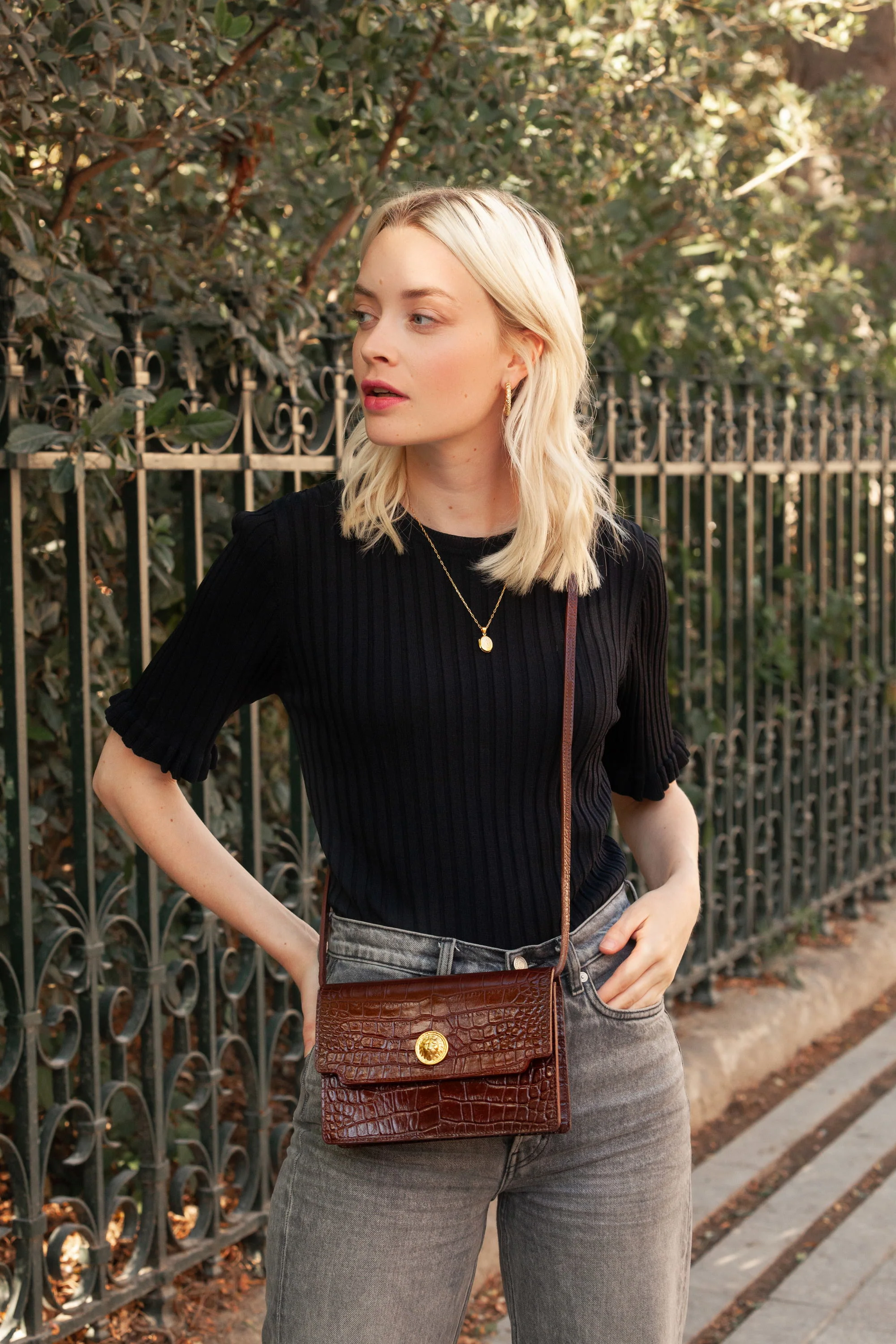 SAC LÉO CROCO CHOCOLAT - Image 5