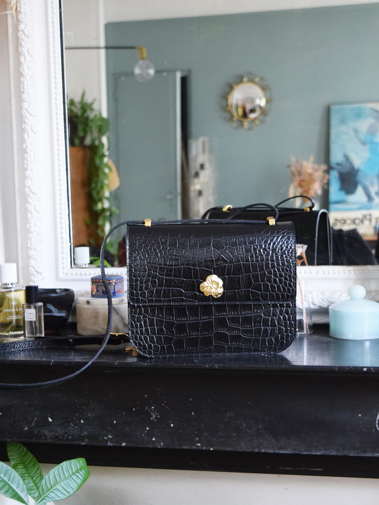 SAC ADÈLE CROCO NOIR - Image 10
