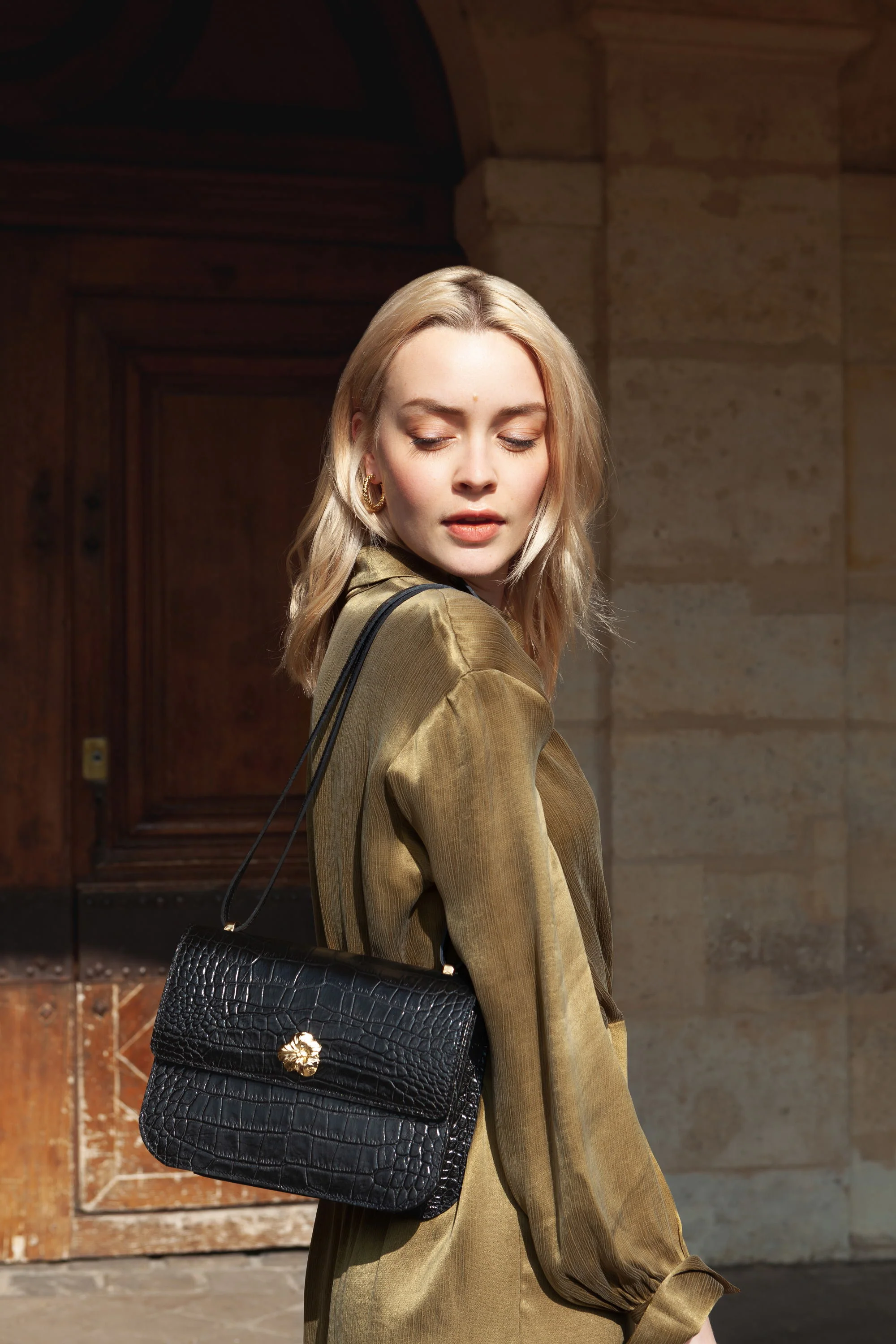 SAC ADÈLE CROCO NOIR - Image 4