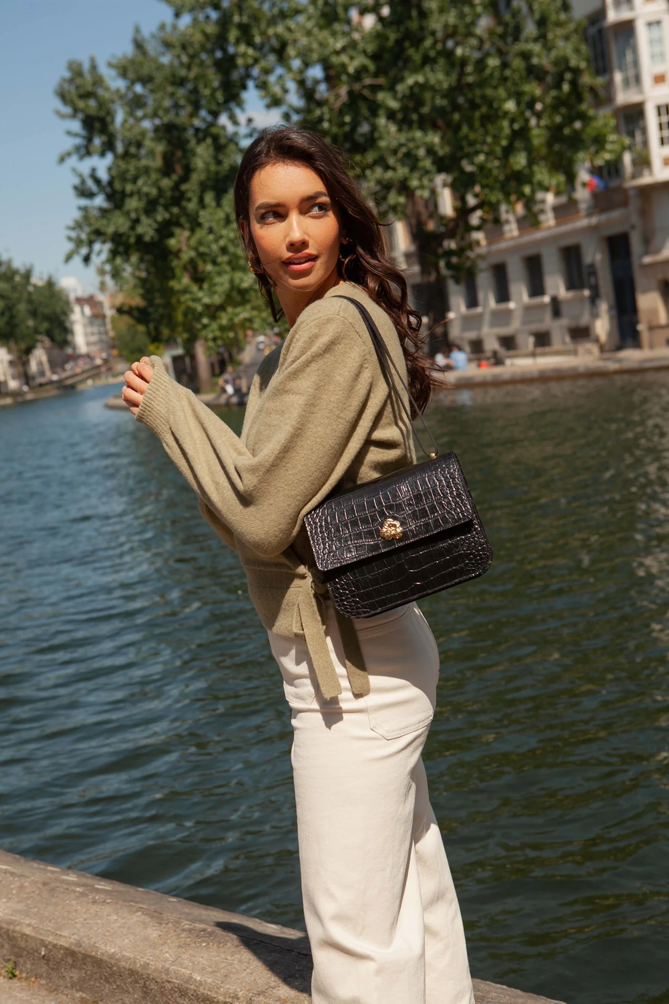 SAC ADÈLE CROCO NOIR - Image 6