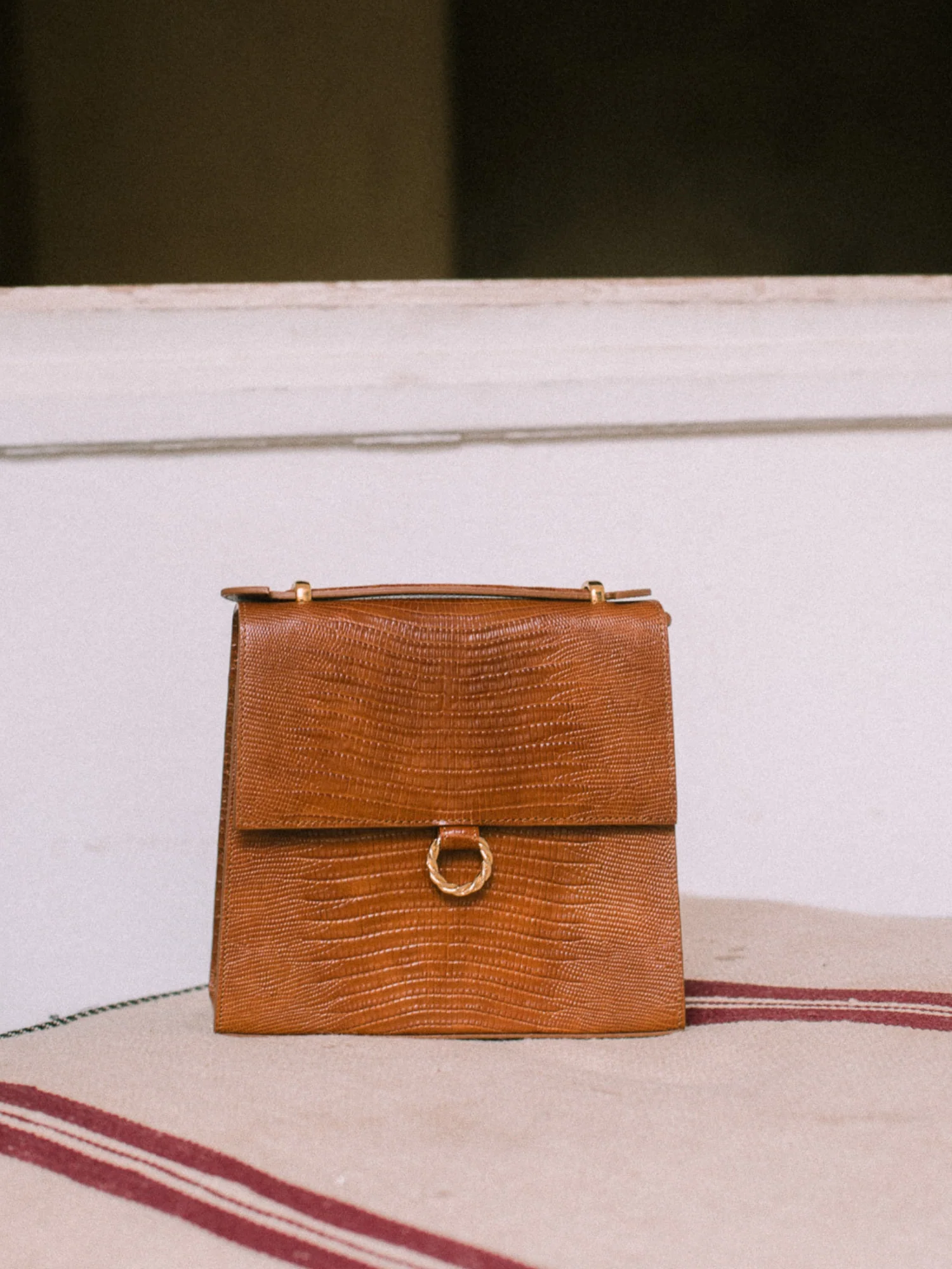 SAC JOSÉPHINE LÉZARD CAMEL - Image 8