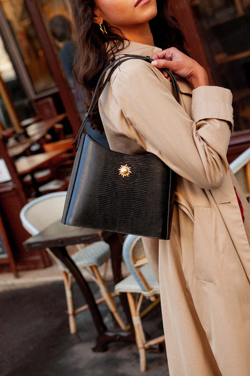 SAC LÉNA LÉZARD NOIR - Image 3