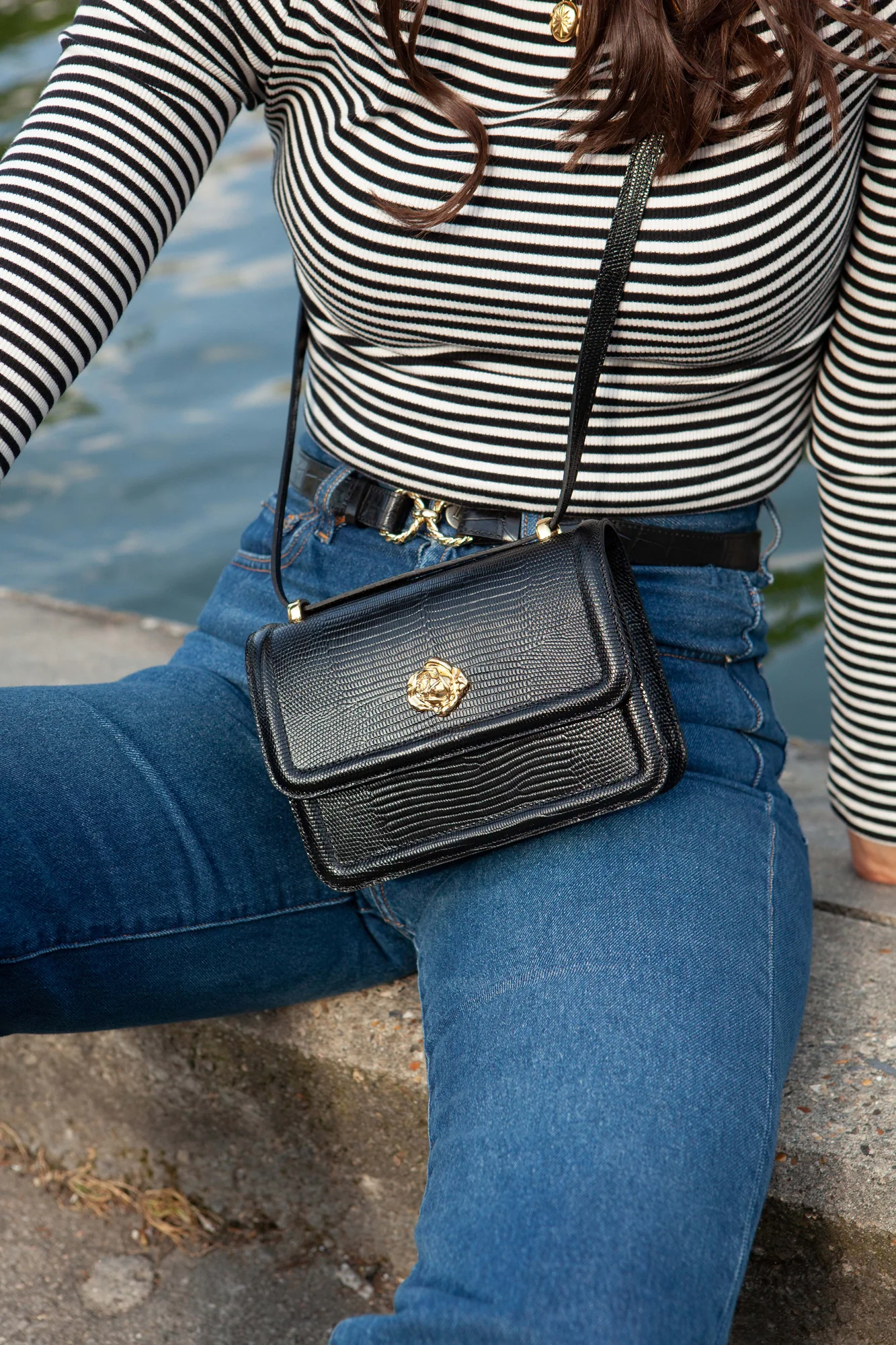 SAC ROSIE LÉZARD NOIR - Image 4